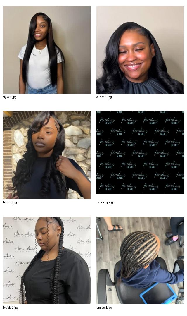 Montage of featured Ravishing Beauté braids, installs, and ponytail styles